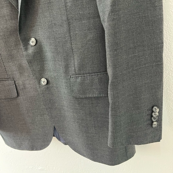 Suitsupply Men Wool Suit Jacket Grey Slate S110 Formal Business Work Size 38 - Picture 4 of 16